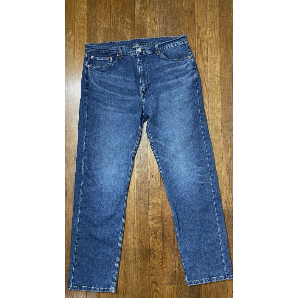 Levis 505 Regular Straight Leg Blue Denim Jeans Mens 38x33 Western Workwear